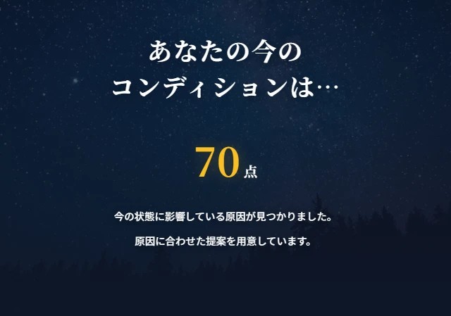 結果画面：点数とレーダーチャート